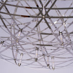 Sparkling Silver Ceiling Pendant Light Lighting Lobby