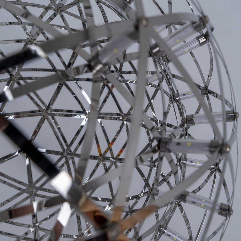 Sparkling Silver Ceiling Pendant Light Lighting Lobby