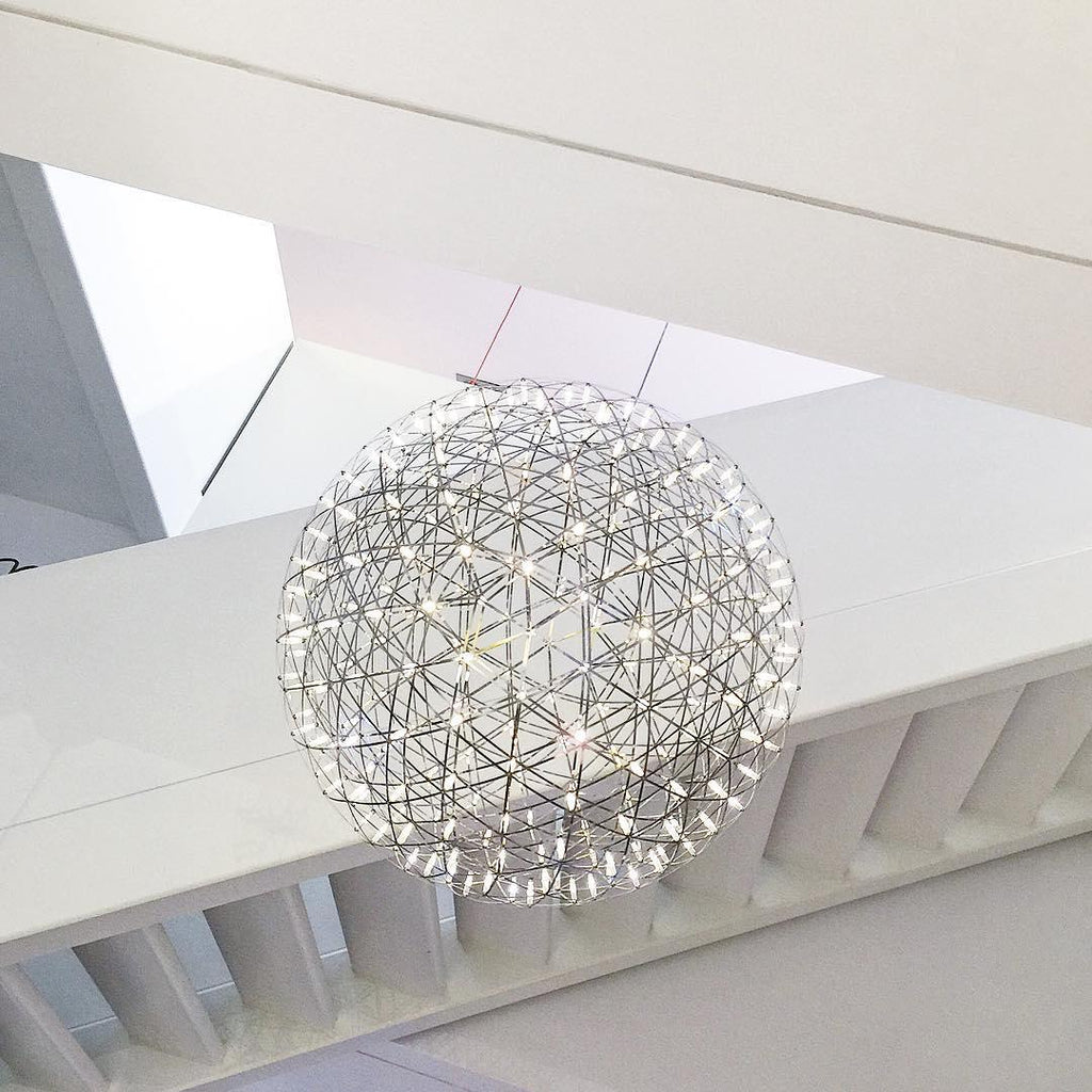 Sparkling Silver Ceiling Pendant Light Lighting Lobby