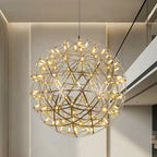 Sparkling Silver Ceiling Pendant Light Lighting Lobby