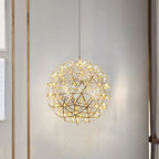 Sparkling Silver Ceiling Pendant Light Lighting Lobby
