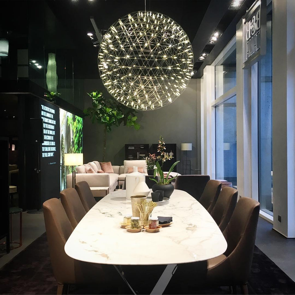 Sparkling Silver Ceiling Pendant Light Lighting Lobby