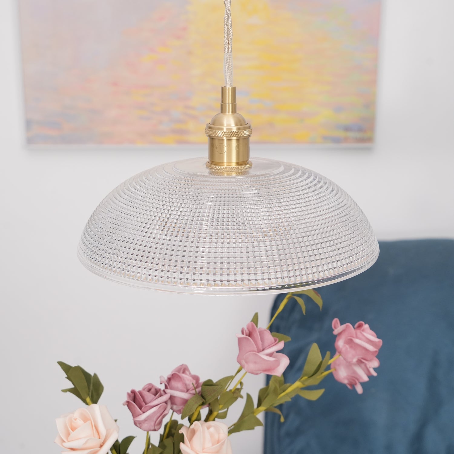 Spiral Ribbed Ceiling Suspension Light Lighting Lobby