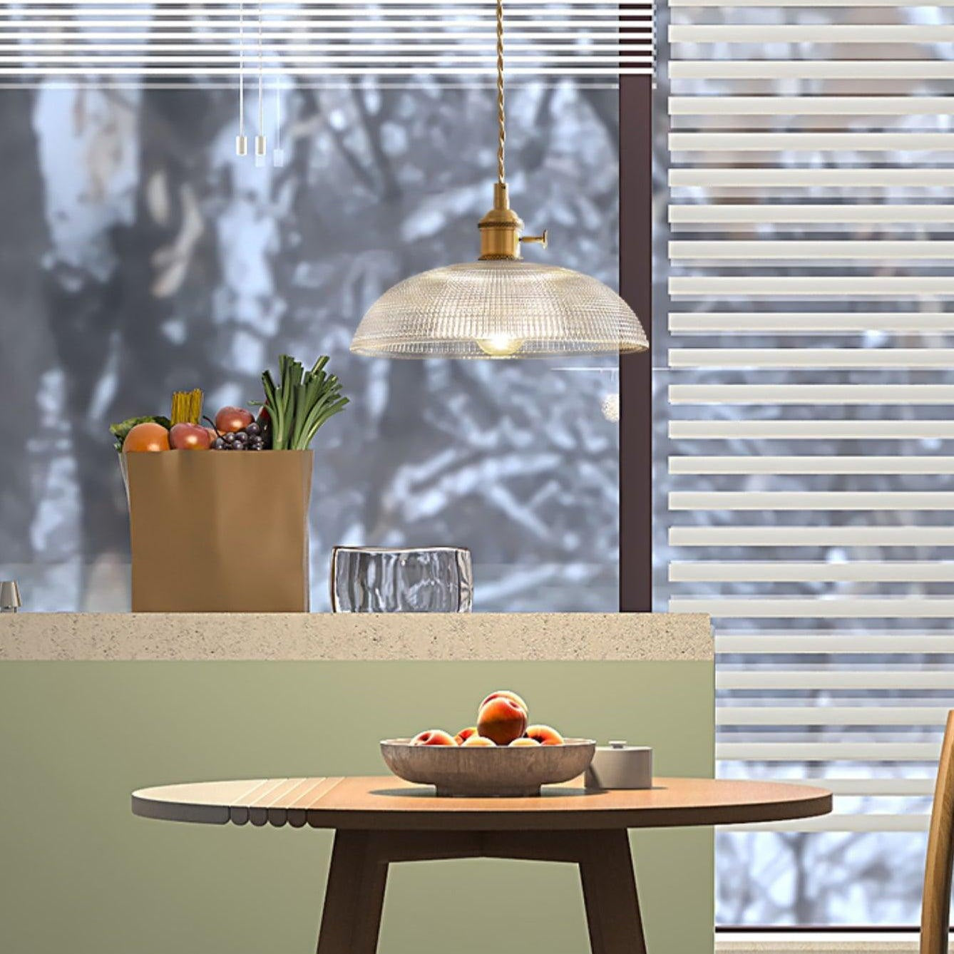 Spiral Ribbed Ceiling Suspension Light Lighting Lobby