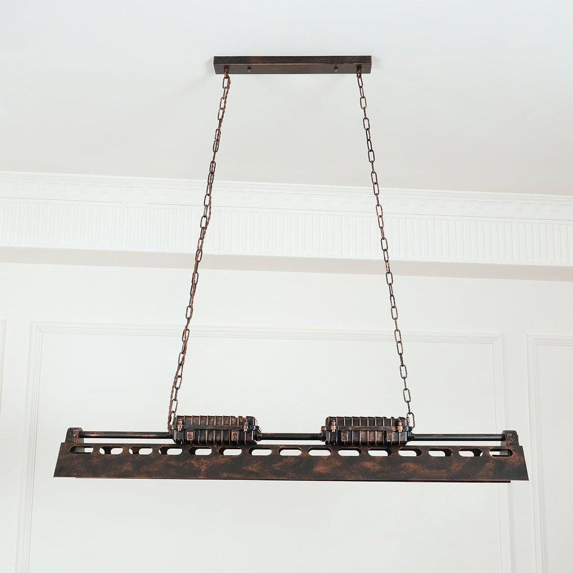 Steampunk Industrial Ceiling Suspension Lighting Lobby
