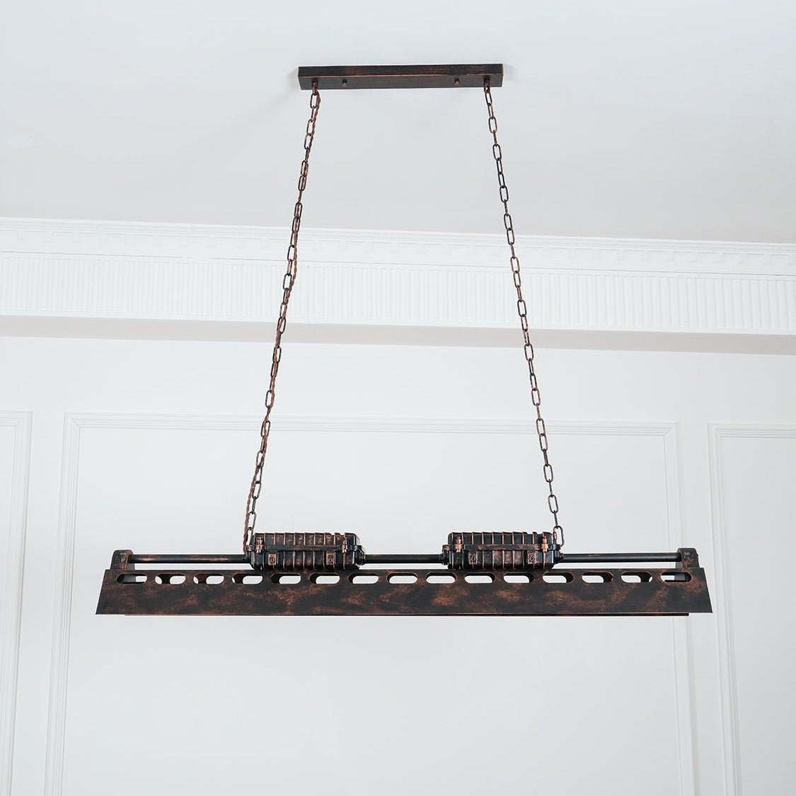 Steampunk Industrial Ceiling Suspension Lighting Lobby