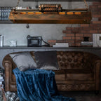 Steampunk Industrial Ceiling Suspension Lighting Lobby
