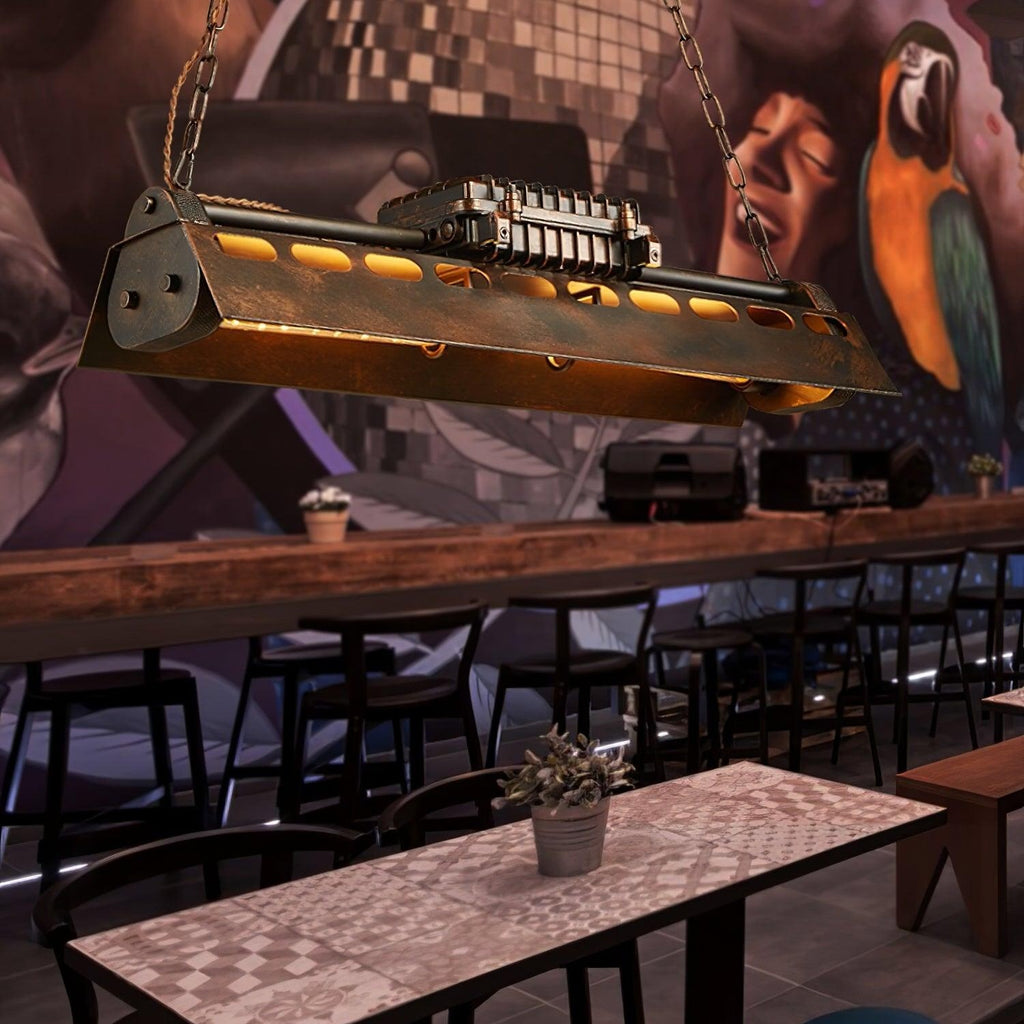 Steampunk Industrial Ceiling Suspension Lighting Lobby