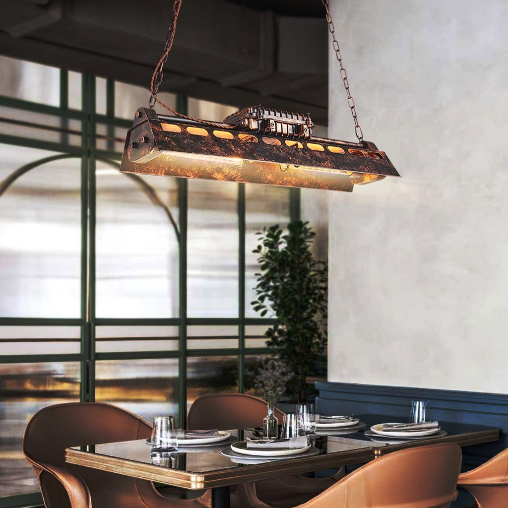 Steampunk Industrial Ceiling Suspension Lighting Lobby
