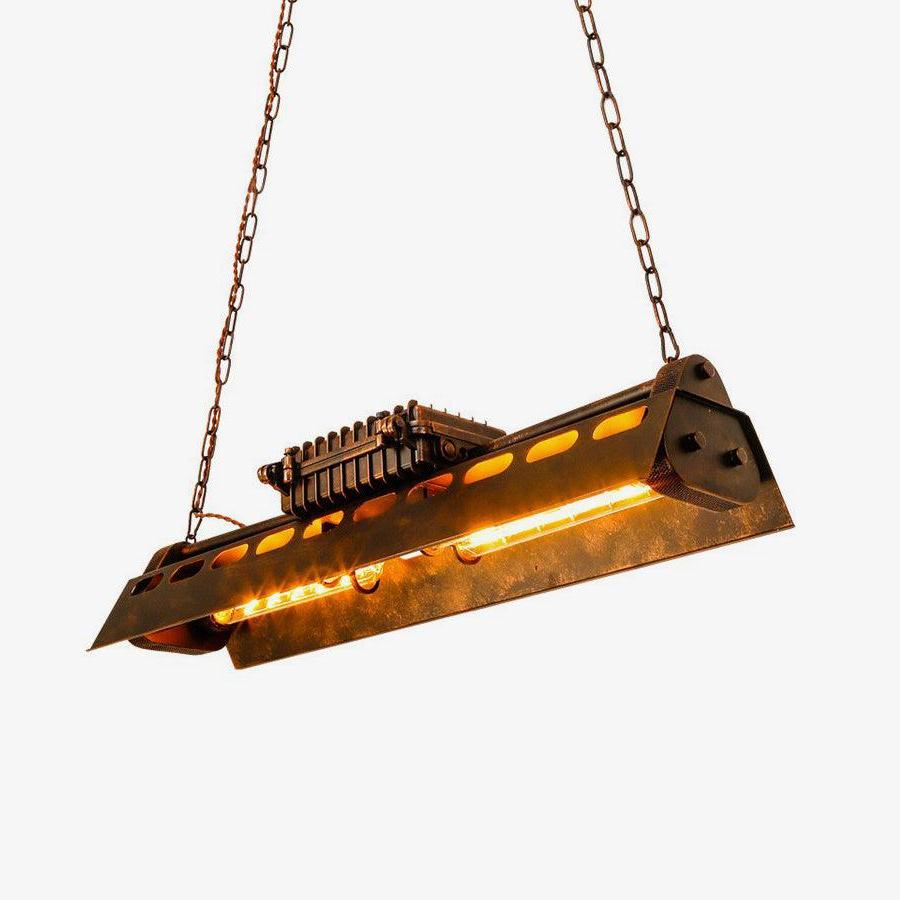 Steampunk Industrial Ceiling Suspension Lighting Lobby