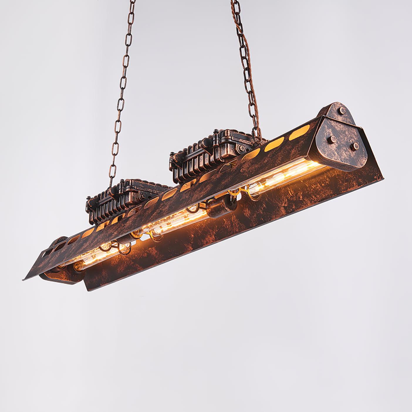Steampunk Industrial Ceiling Suspension Lighting Lobby