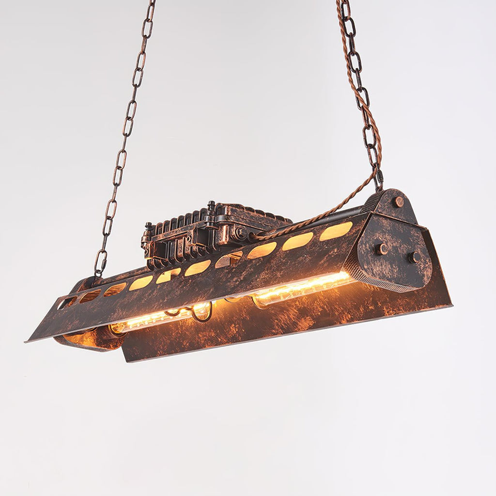 Steampunk Industrial Ceiling Suspension Lighting Lobby