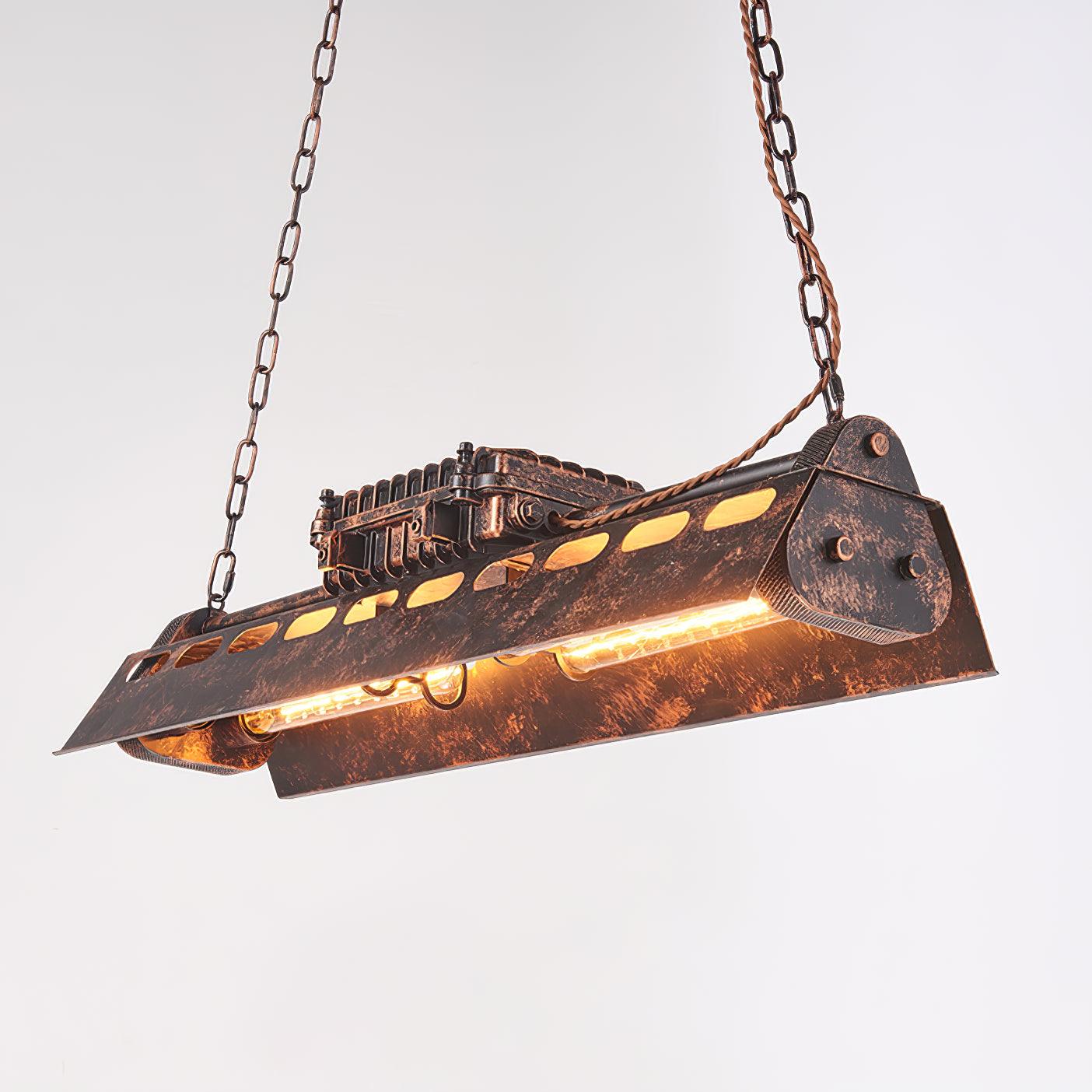 Steampunk Industrial Ceiling Suspension Lighting Lobby