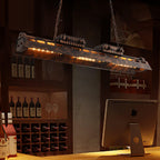 Steampunk Industrial Ceiling Suspension Lighting Lobby