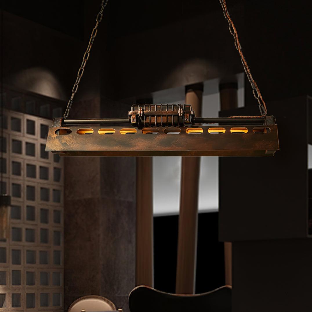 Steampunk Industrial Ceiling Suspension Lighting Lobby