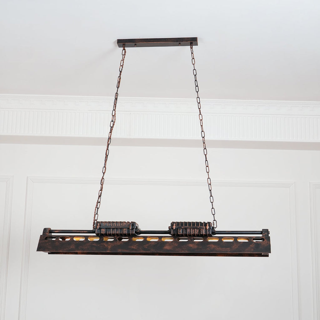 Steampunk Industrial Ceiling Suspension Lighting Lobby