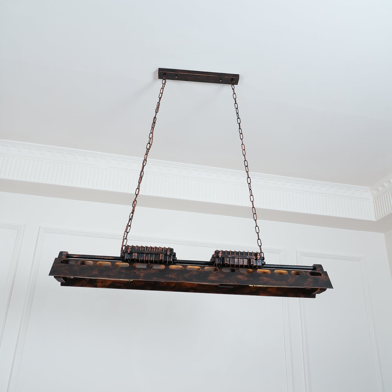 Steampunk Industrial Ceiling Suspension Lighting Lobby