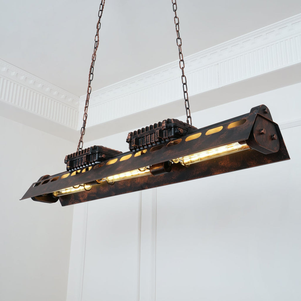 Steampunk Industrial Ceiling Suspension Lighting Lobby