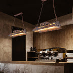 Steampunk Industrial Ceiling Suspension Lighting Lobby