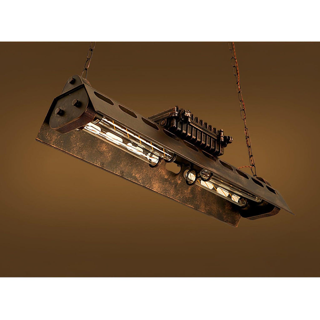 Steampunk Industrial Ceiling Suspension Lighting Lobby