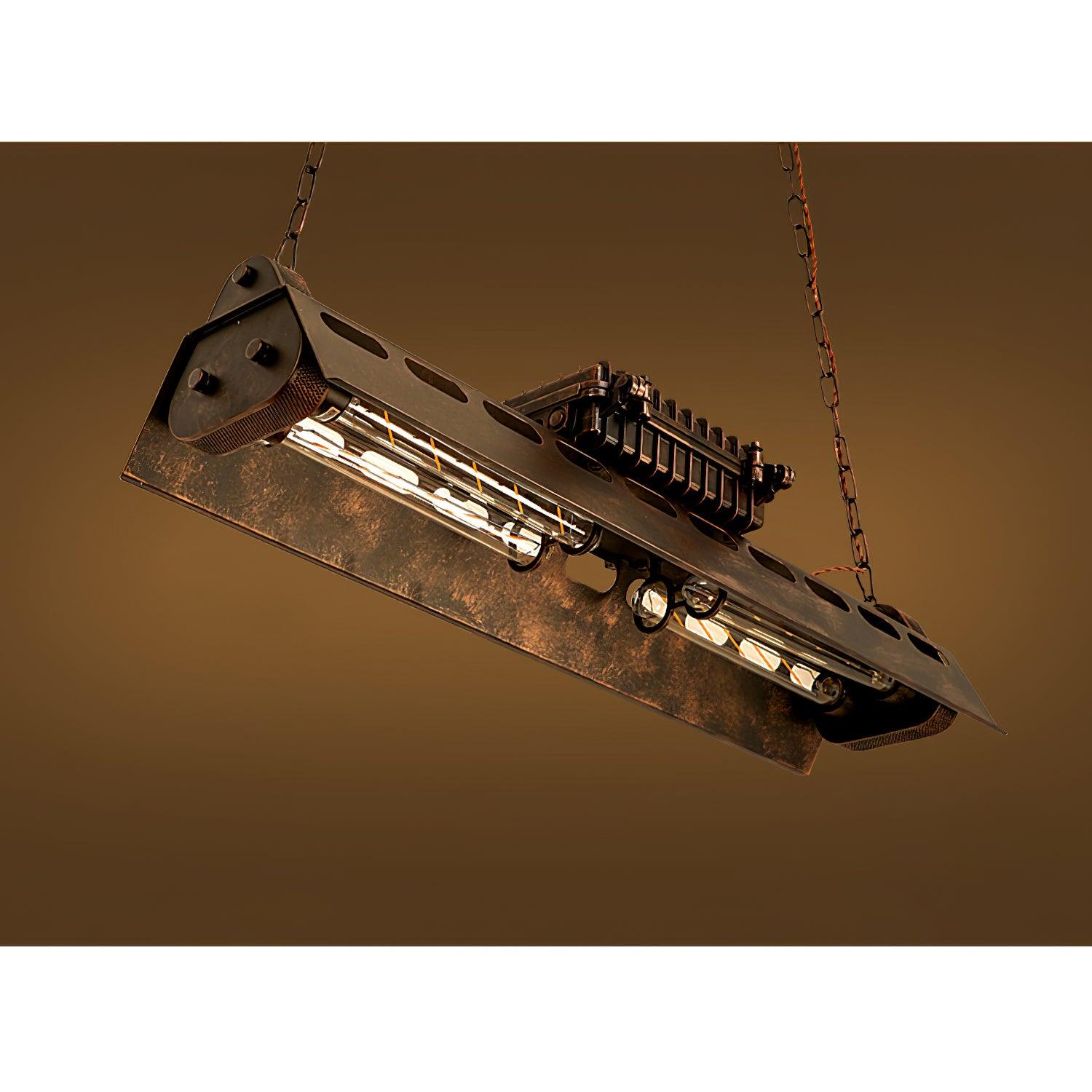 Steampunk Industrial Ceiling Suspension Lighting Lobby
