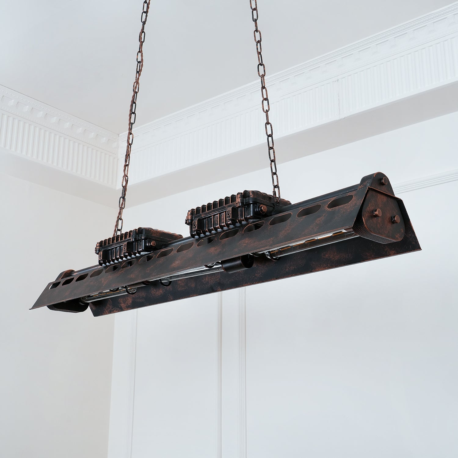 Steampunk Industrial Ceiling Suspension Lighting Lobby