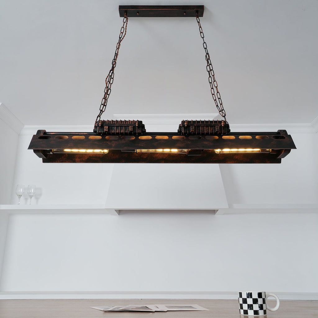 Steampunk Industrial Ceiling Suspension Lighting Lobby