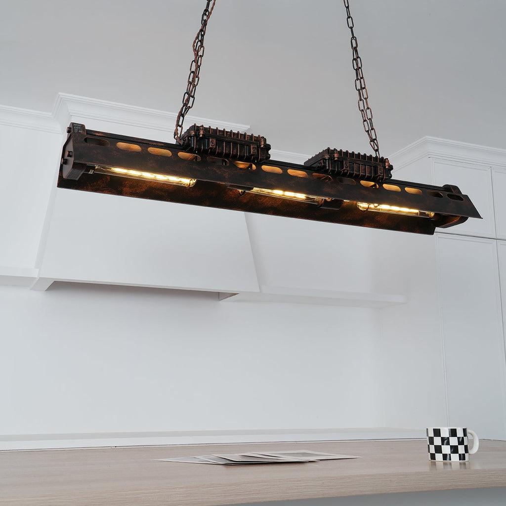 Steampunk Industrial Ceiling Suspension Lighting Lobby