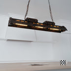 Steampunk Industrial Ceiling Suspension Lighting Lobby