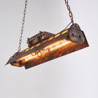 Steampunk Industrial Ceiling Suspension Lighting Lobby
