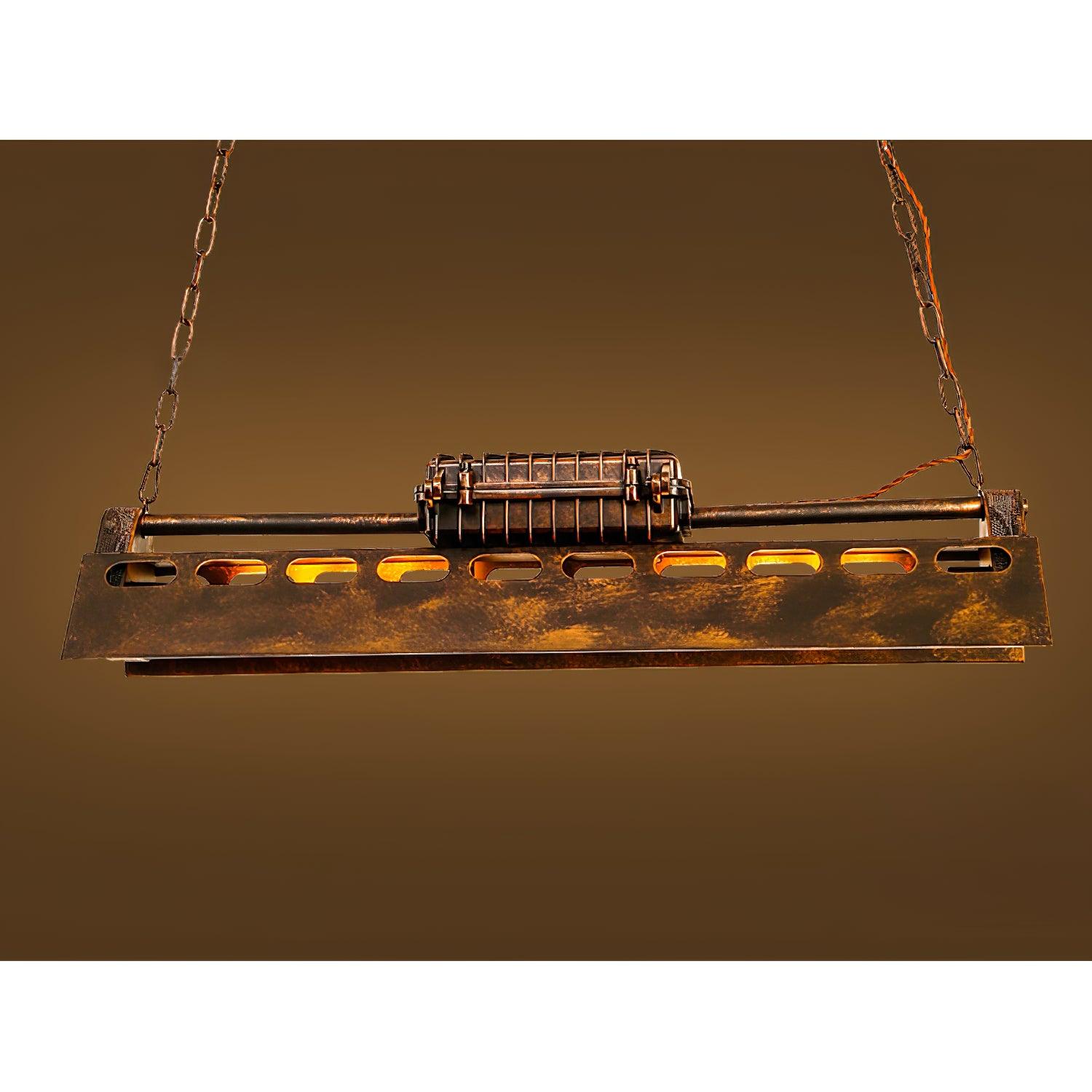 Steampunk Industrial Ceiling Suspension Lighting Lobby