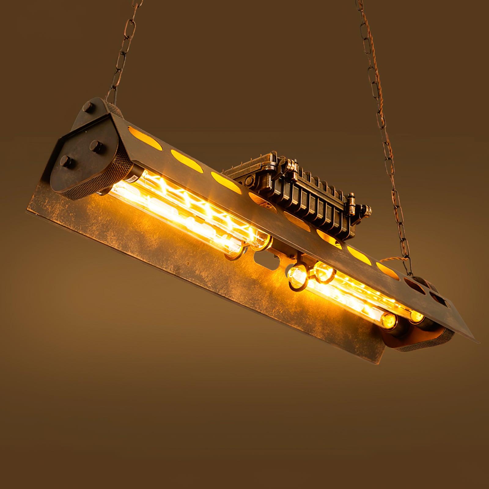 Steampunk Industrial Ceiling Suspension Lighting Lobby