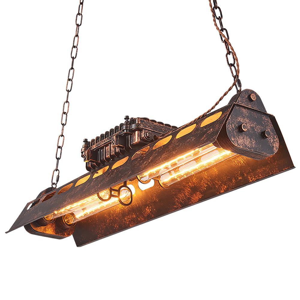 Steampunk Industrial Ceiling Suspension Lighting Lobby
