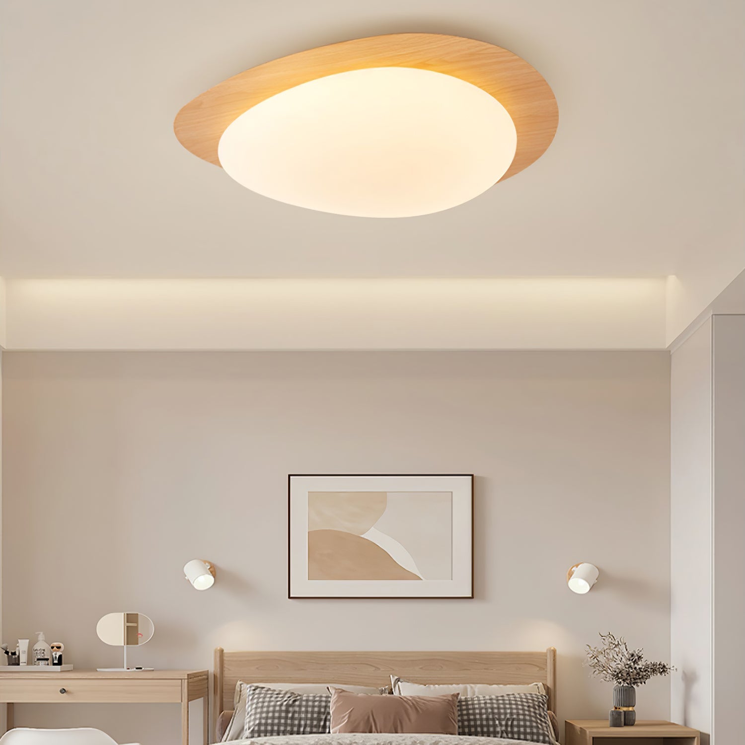 Stone Metal Pendant Light Lighting Lobby