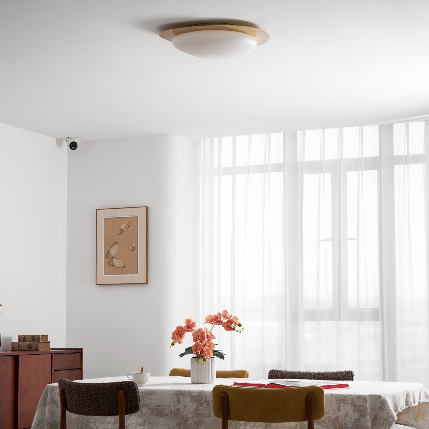 Stone Metal Pendant Light Lighting Lobby