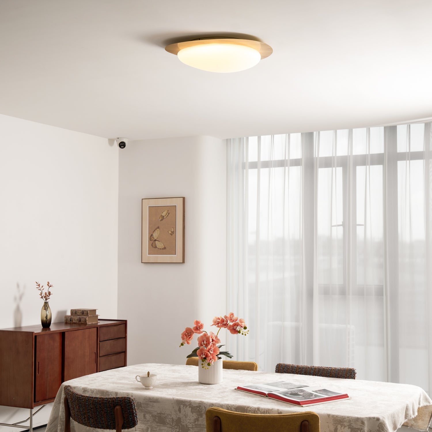 Stone Metal Pendant Light Lighting Lobby