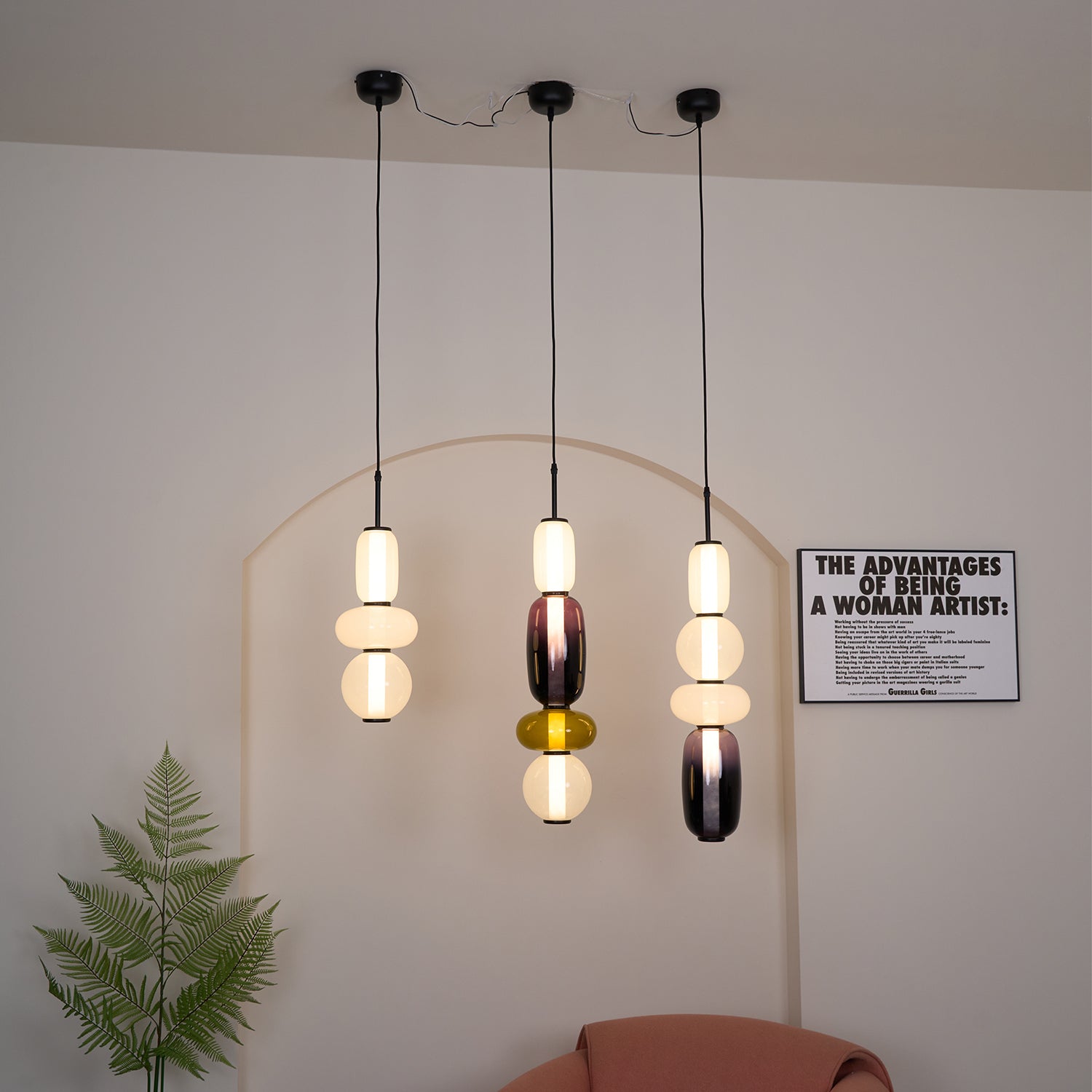 Sugar-Coated Glass Ceiling Light Lighting Lobby