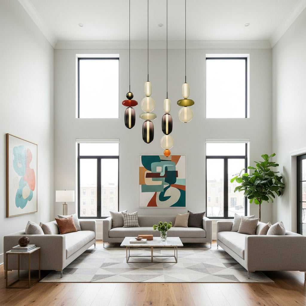 Sugar-Coated Glass Ceiling Light Lighting Lobby