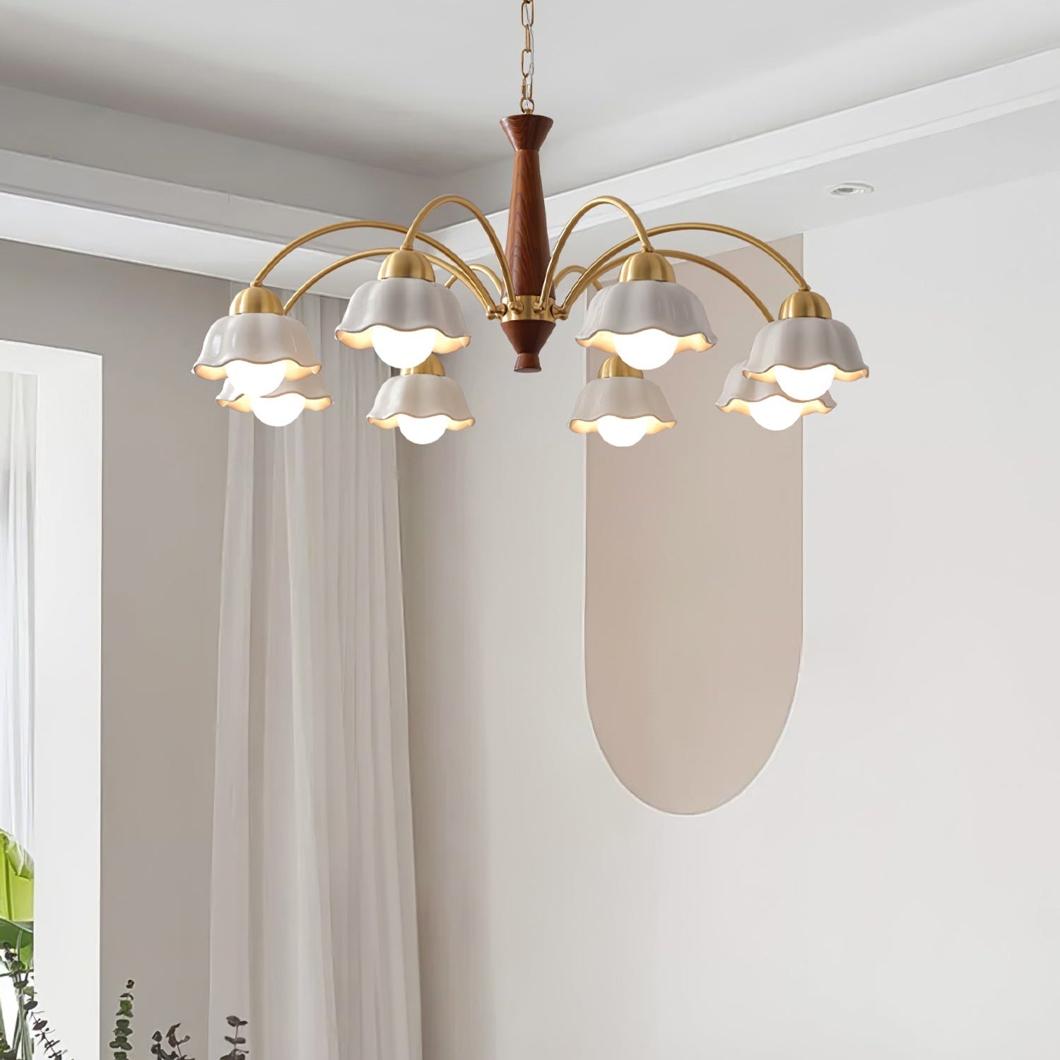 Swedish Contemporary Gold Ceiling Light Lighting Lobby