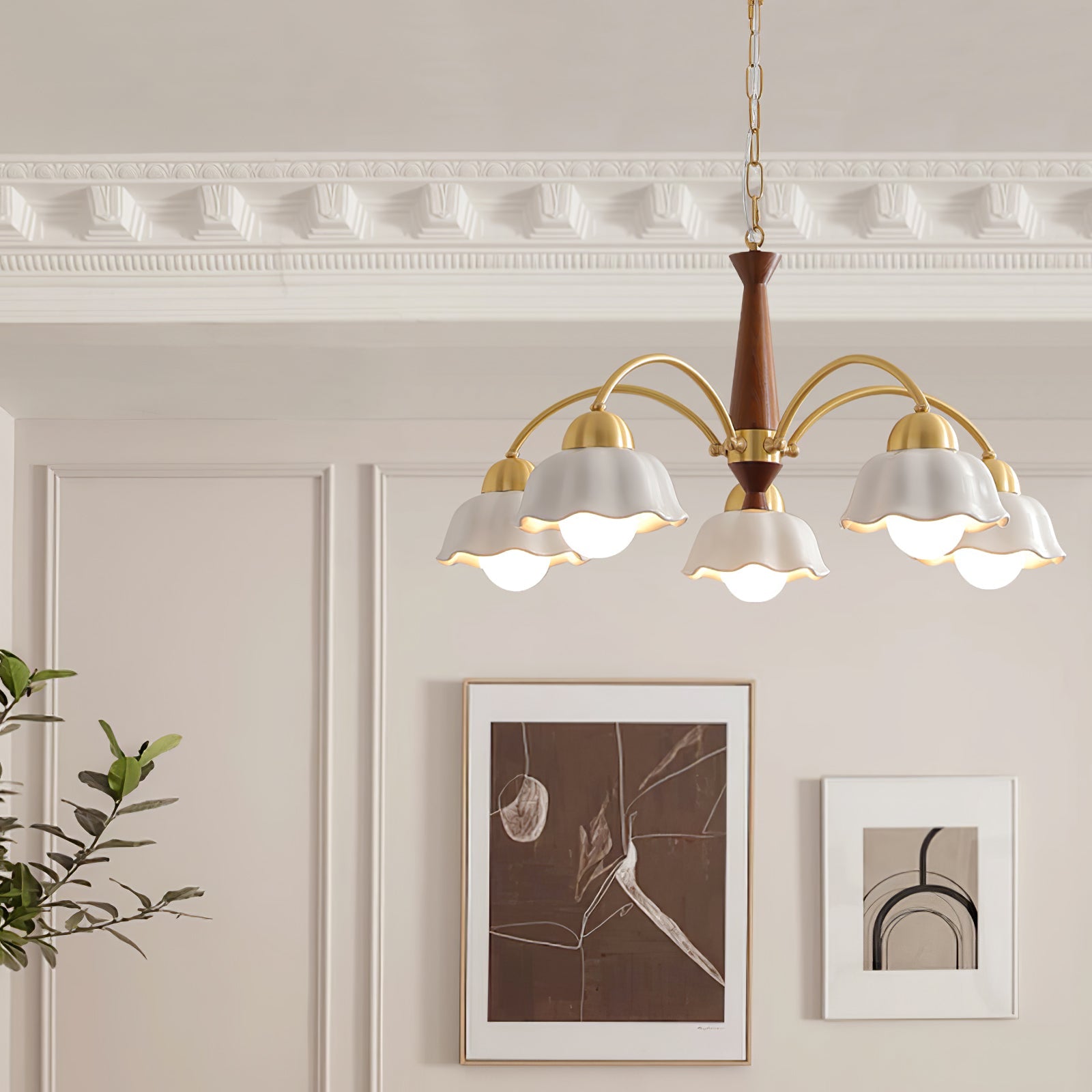 Swedish Contemporary Gold Ceiling Light Lighting Lobby