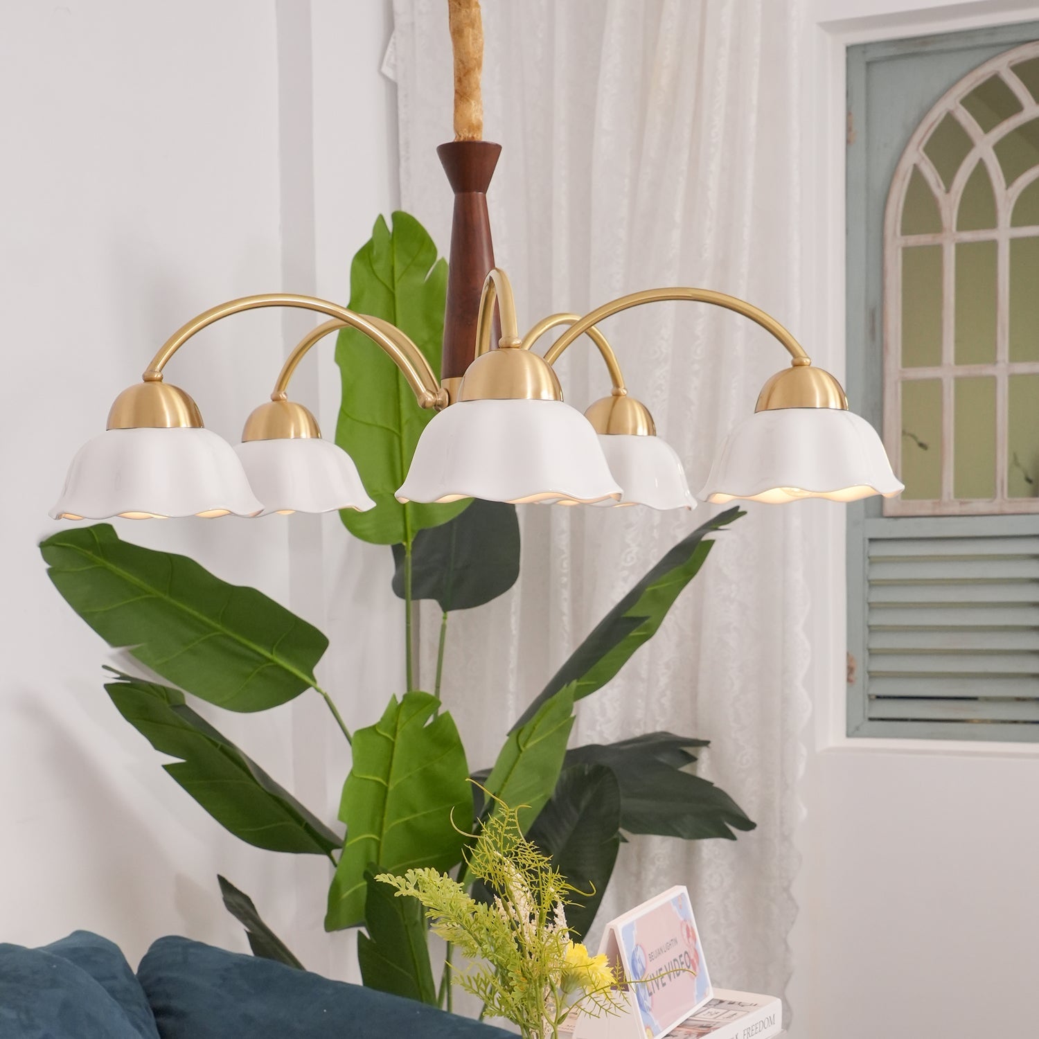 Swedish Contemporary Gold Ceiling Light Lighting Lobby