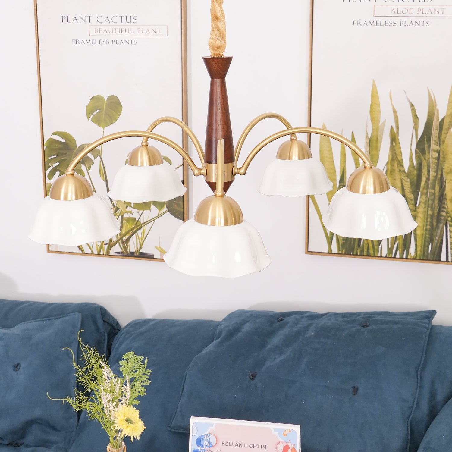 Swedish Contemporary Gold Ceiling Light Lighting Lobby