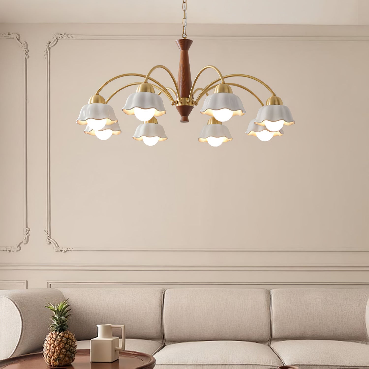 Swedish Contemporary Gold Ceiling Light Lighting Lobby