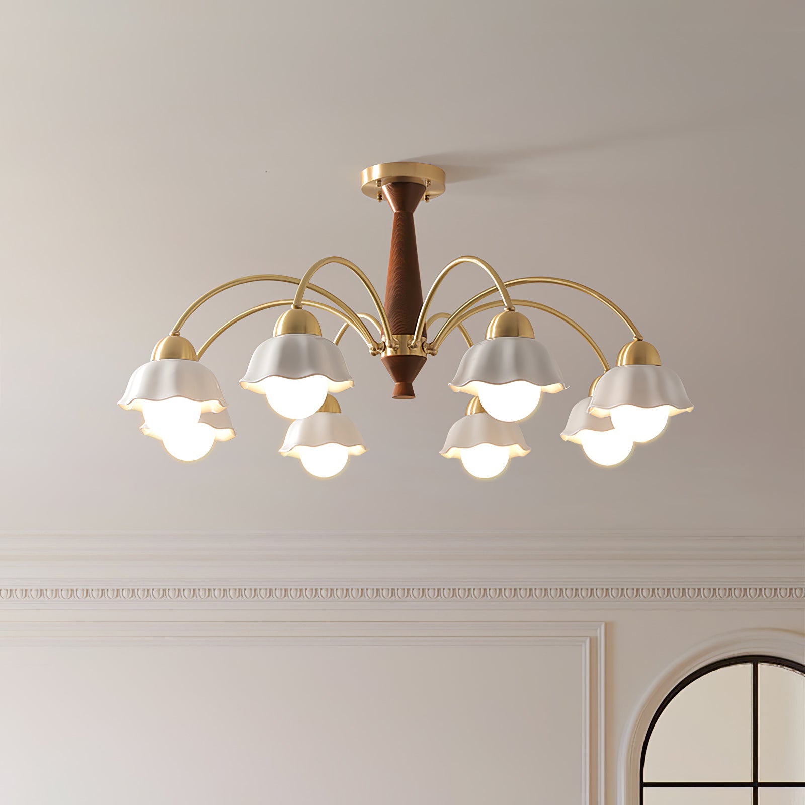 Swedish Contemporary Gold Ceiling Light Lighting Lobby