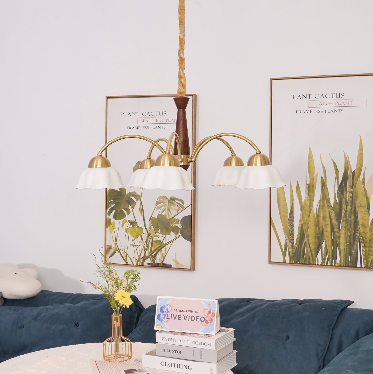 Swedish Contemporary Gold Ceiling Light Lighting Lobby