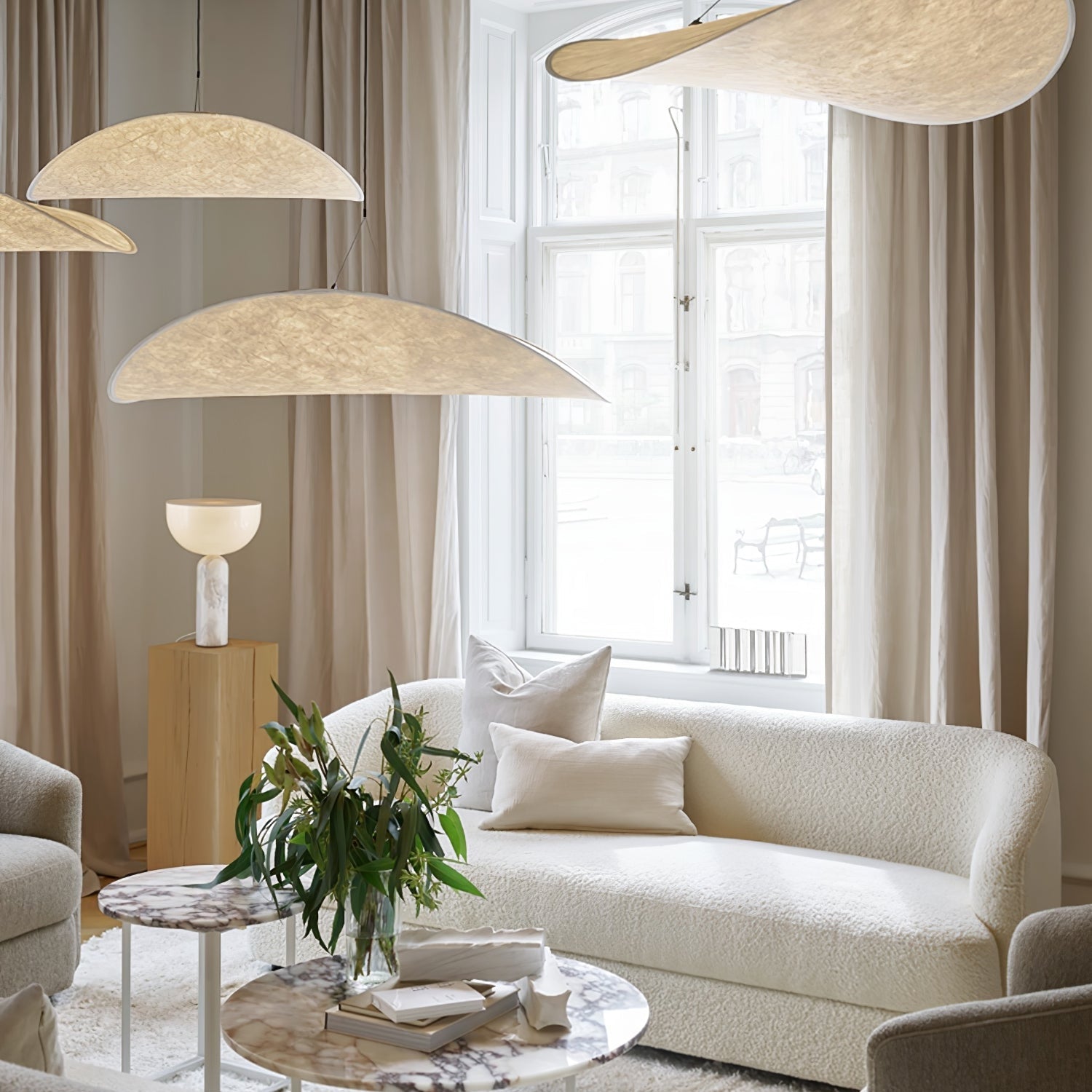 Tense Tyvek Ceiling Pendant Light Lighting Lobby