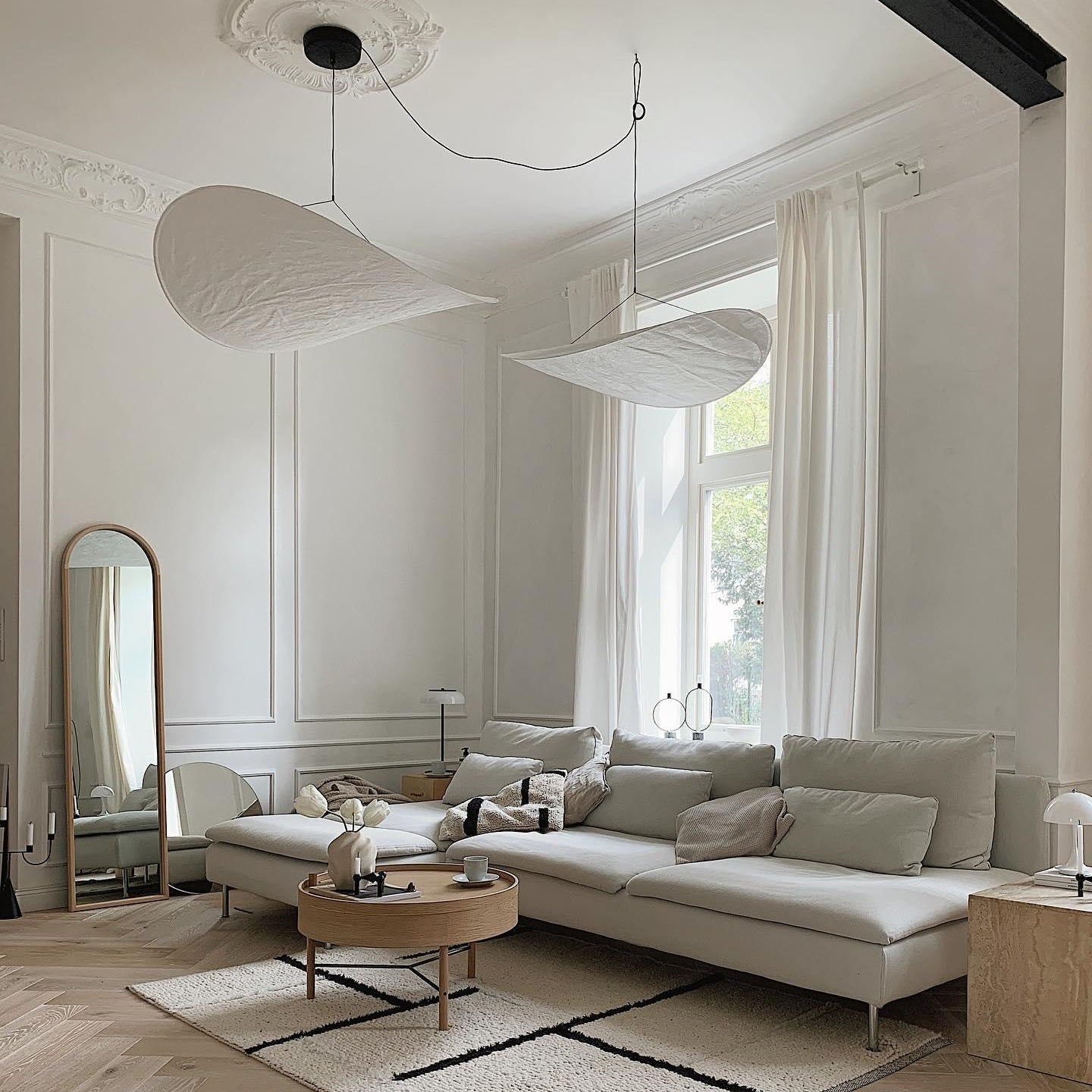 Tense Tyvek Ceiling Pendant Light Lighting Lobby