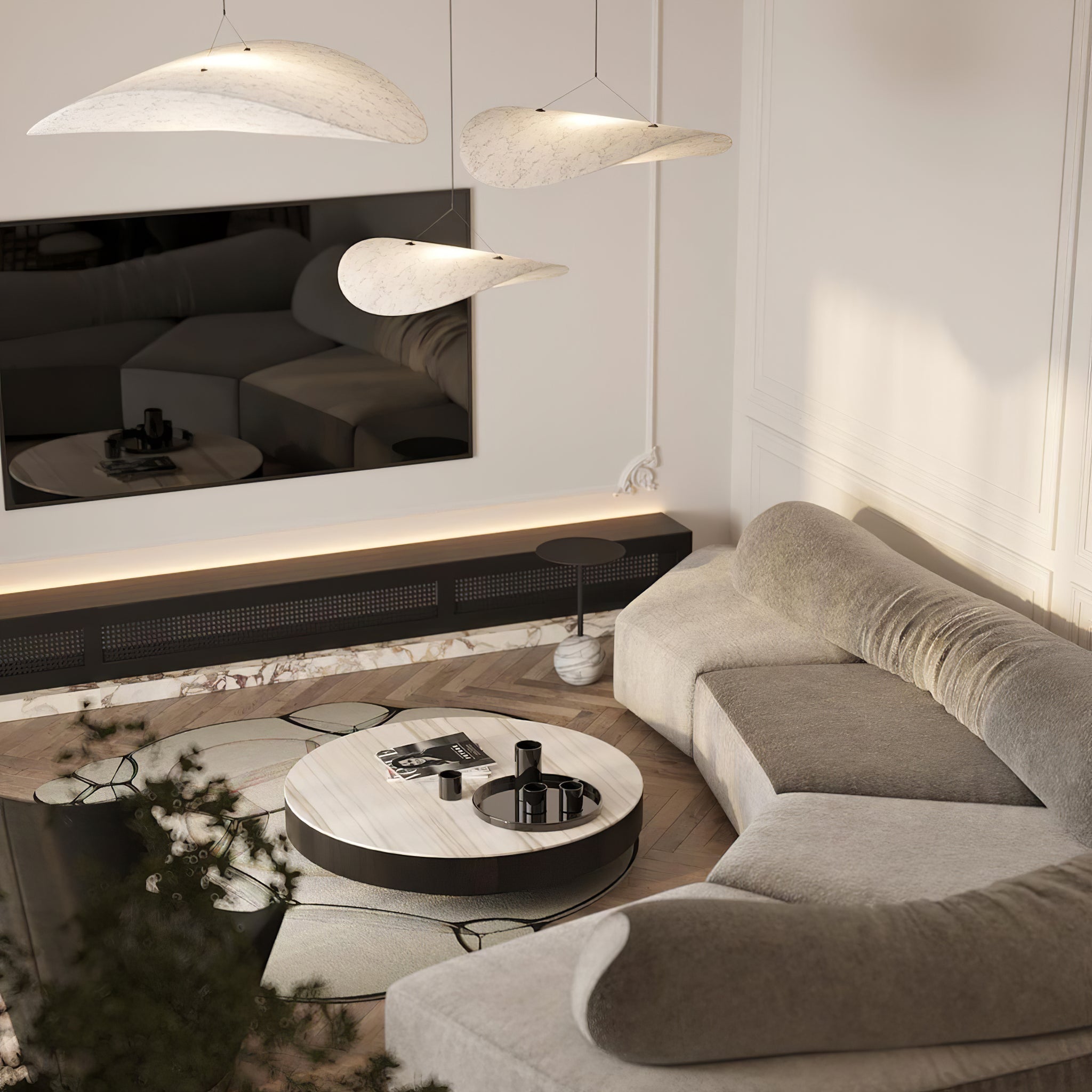 Tense Tyvek Ceiling Pendant Light Lighting Lobby