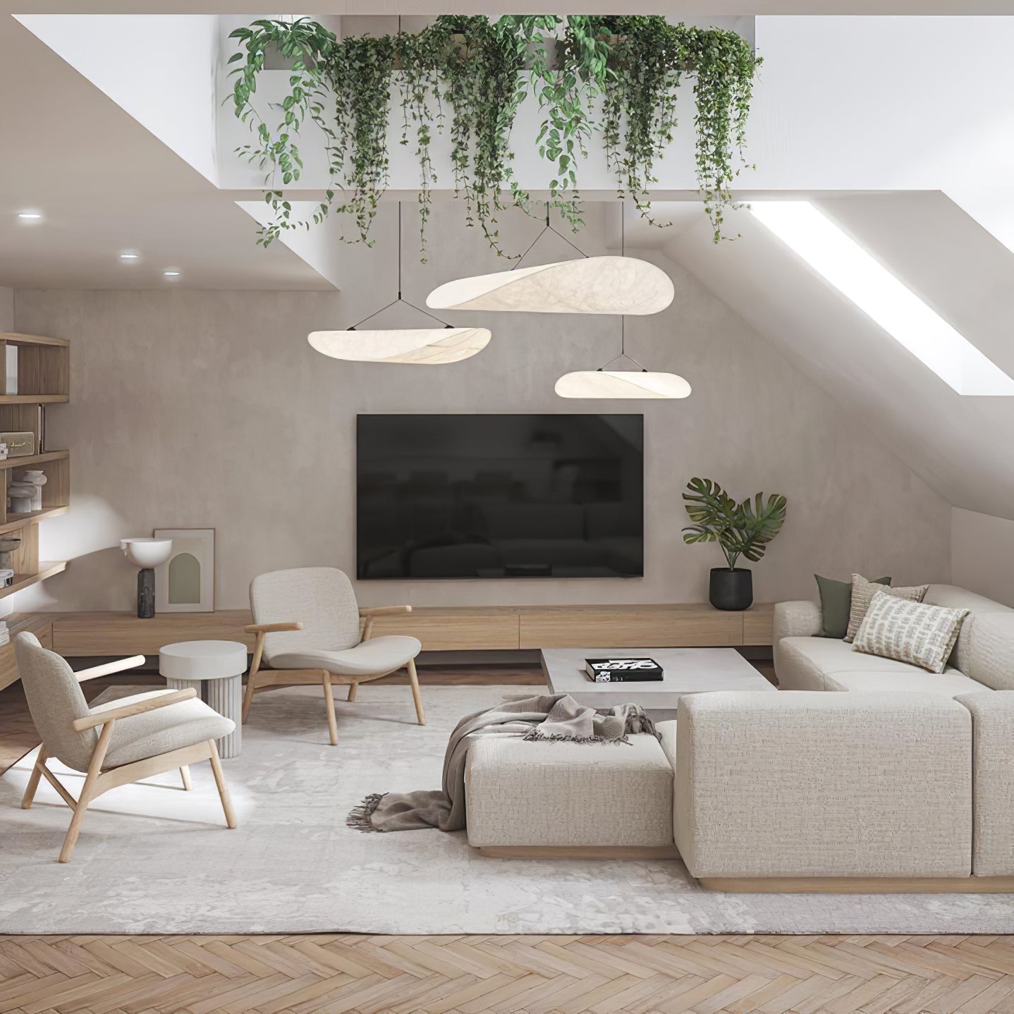 Tense Tyvek Ceiling Pendant Light Lighting Lobby
