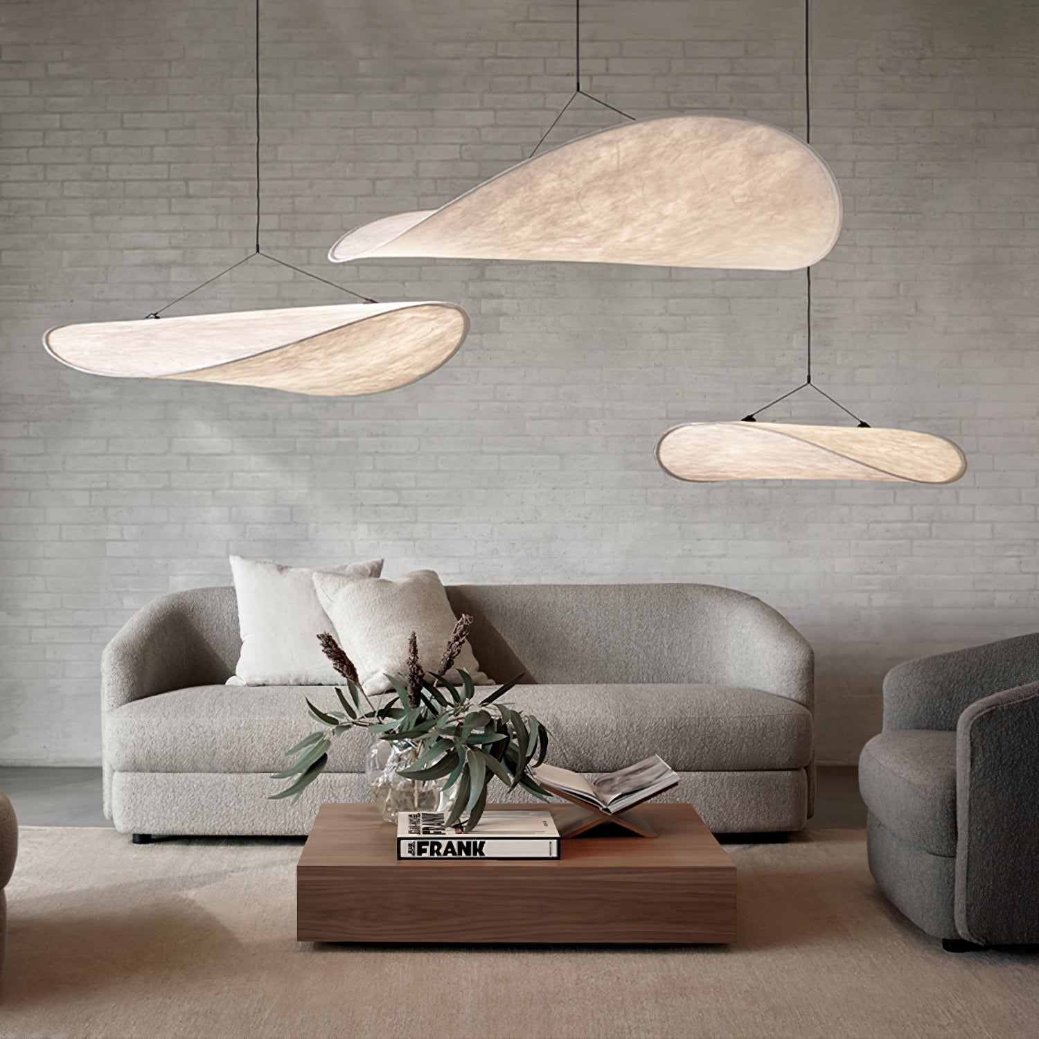Tense Tyvek Ceiling Pendant Light Lighting Lobby